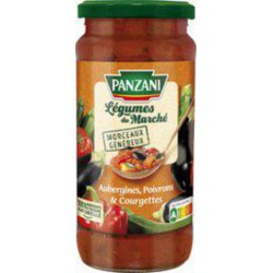 PANZANI Légumes du marché sauce aubergines poivrons et courgettes 360g