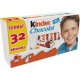 KINDER Barres chocolatées fourrées au Lait x32 400g