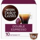 NESCAFE Capsules de café double espresso intensité 10 compatibles Dolce Gusto