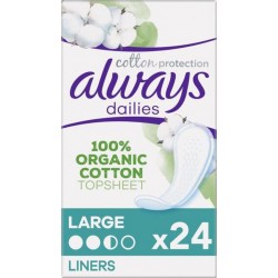 Always Protège-slips Cotton Protection large x24 boîte 24