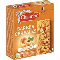 CHABRIOR Barres céréales abricot x6 126g