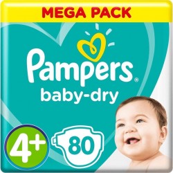 PAMPERS BABY DRY MEGA T4+ X80