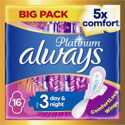 Always Serviette nuit Platinium x16 paquet 16 serviettes