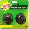 Scotch-Brite 3M Metallic Spiral Ball Spécial Inox x2 (lot de 3 soit 6 spirales)