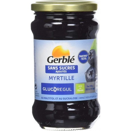 Gerblé Confiture myrtille Sans sucres ajoutés 320g