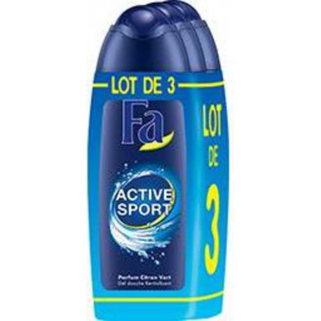 Fa Gel douche Active Sport Men Cap tonique GinKgo 3x250ml