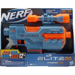 HASBRO Pistolet Elite 2.0 Phoenix CS-6 Nerf + 12 fléchettes Nerf