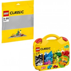 LEGO Kit LEGO® Classic : Valisette de construction et plaque de base grise