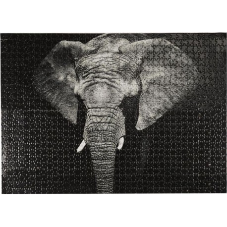 Paris Prix Puzzle Éléphant 1000 Pièces 48x73cm Noir & Gris