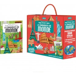 SASSI JUNIOR Puzzle & Livre Voyage, découvre, explore, Les monuments du monde Sassi Junior