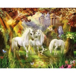 RAVENSBURGER Puzzle 1000 pièces Licornes dans la forêt