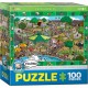 Eurographics Puzzle 100 pièces : Cherche et trouve : Une journée au zoo