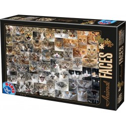 DToys Puzzle 1000 pièces : Animal Faces : Chat