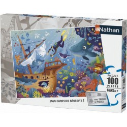 Nathan Puzzle 100 p Le monde sous-marin