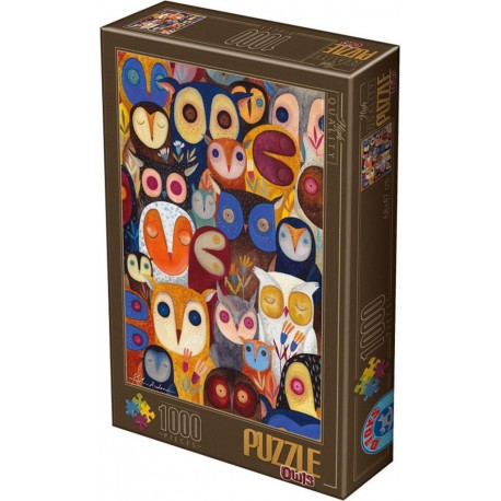 DToys Puzzle 1000 pièces : Hiboux