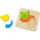 Plan Toys Puzzle en bois à encastrement 4 pièces : Chat