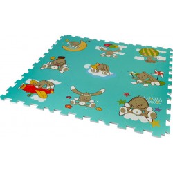 One Two Fun Tapis puzzle Leo le lapin 9 pièces