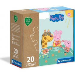 CLEMENTONI Puzzle 2x20 pièces Peppa Pig