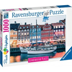 RAVENSBURGER Puzzle 1000 pièces Copenhague, Danemark Highlights