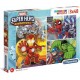 CLEMENTONI Puzzles 3x48 pièces SuperColor Marvel Sup