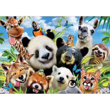 EDUCA Puzzle 1000 pièces : Selfie Animaux