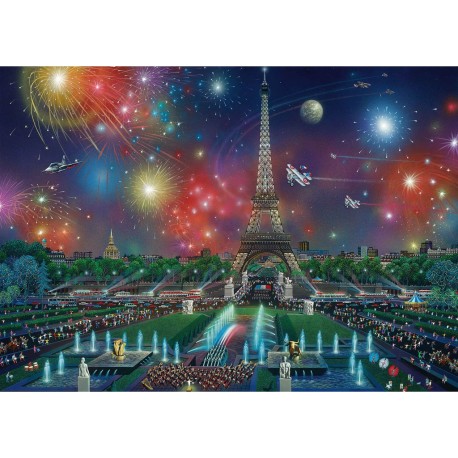 Schmidt Puzzle 1000 pièces : Feu d'artifice sur la Tour Eiffel