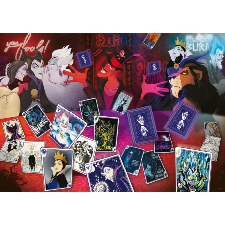 Trefl Puzzle 1000 pièces : Villains Disney Seules les bonnes cartes