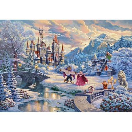 Schmidt Puzzle 1000 pièces Disney : La Belle et la Bête en hiver