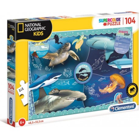 CLEMENTONI Puzzle National Geographic Kids 104 pc Ocean