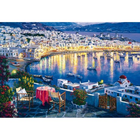 Trefl Puzzle 1500 pièces : Mykonos au coucher du soleil