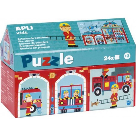 Apli Agipa Boite Maisonnette Puzzle Caserne De Pompiers