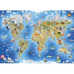 Gibsons Puzzle 250 pièces : Carte du Monde