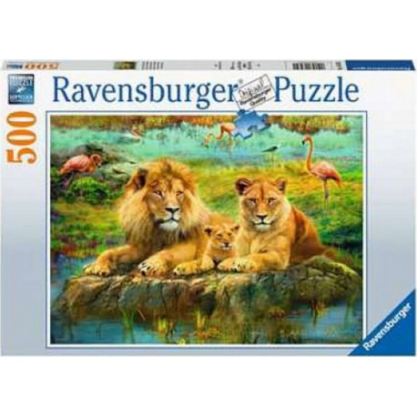 RAVENSBURGER Puzzle 500 p Lions dans la savanne