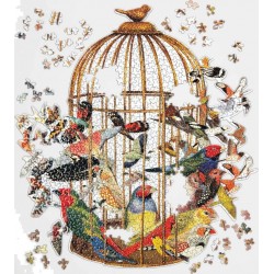 Puzzle forme 750 pièces : Bouquet d'oiseaux