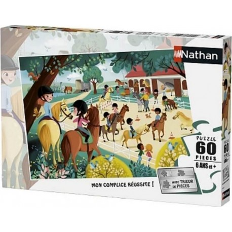 RAVENSBURGER Puzzle 60 pieces Bienvenue au centre equestre Ra