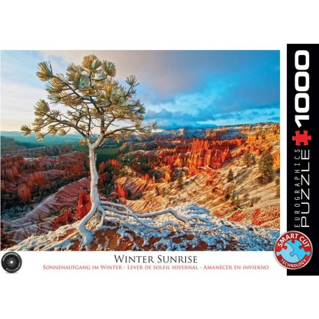 Eurographics Puzzle 1000 pièces : Lever de soleil hivernal dans le canyon