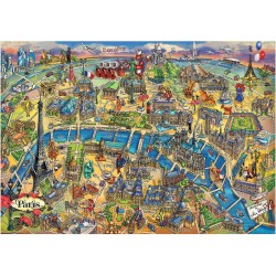 EDUCA Puzzle 500 pièces : Plan de Paris