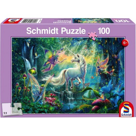 Schmidt Puzzle 100 pièces : Au pays des créatures fantastiques