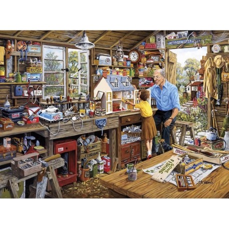 Gibsons Puzzle 500XL pièces : L'atelier de grand-père, Michael Herring