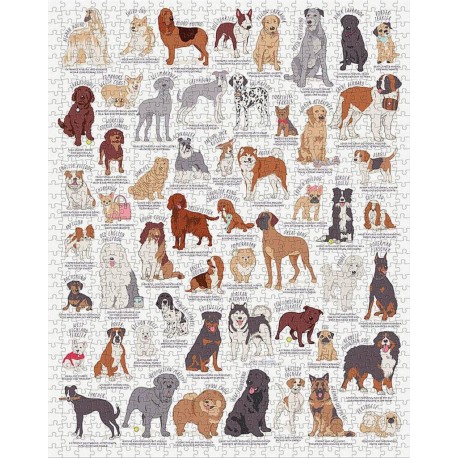 Puzzle 1000 pièces : Amoureux des chiens