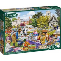 Puzzle 500 pièces : Village Church Car Boot Sale