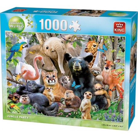 King Puzzles Puzzle 1000 pièces : Fête dans la jungle