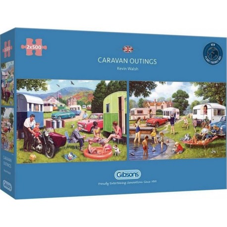 Gibsons Puzzle 2 x 500 pièces : Sorties en caravane