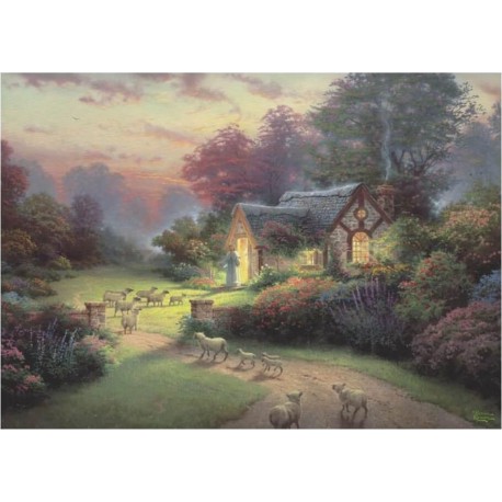 Schmidt Puzzle 1000 pièces : Cottage du Bon Pasteur Spirit, Thomas Kinkade