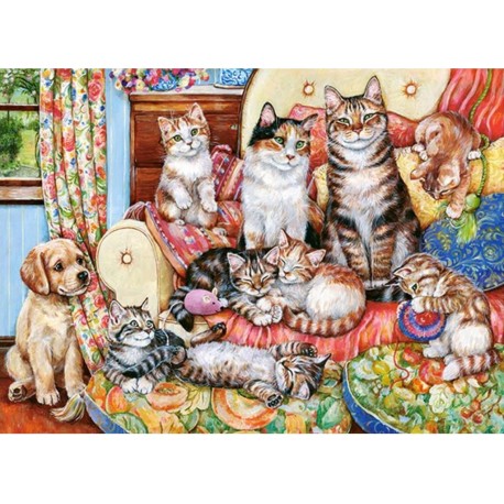 Castorland Puzzle 300 pièces : Famille de chats