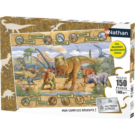 RAVENSBURGER Puzzle Nathan 150 pièces Les espèces de dinosaures