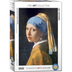 Eurographics Puzzle 1000 pieces : La jeune fille à la perle, Vermeer