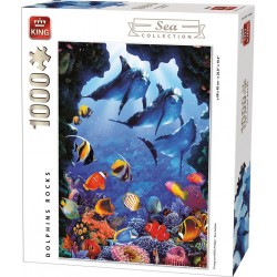 King Puzzles Puzzle 1000 pièces : Trois dauphins