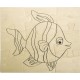 Rayher Puzzle en bois Poisson, FSC 100%, 17,6x14,7cm, à colorier, 1 pce