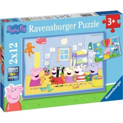 RAVENSBURGER Puzzles 2x12 pièces Les aventures de Peppa Pig